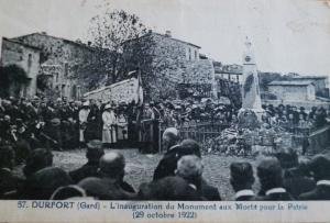 Inauguration monument aux morts